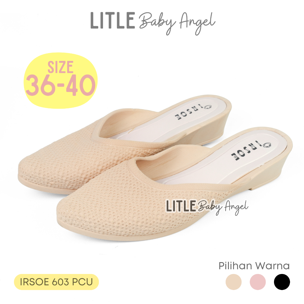 Sandal Selop Slip On Wanita Perempuan Kekinian Korean Style Bahan Karet Irsoe 603 36-40