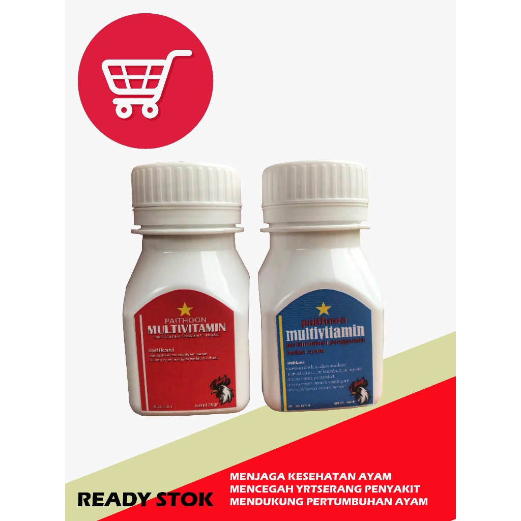 MULTIVITAMIN AYAM & CALCIUM LACTATE OTOT STAMINA AYAM IMPORT KALSIUM - MULTIVITAMIN