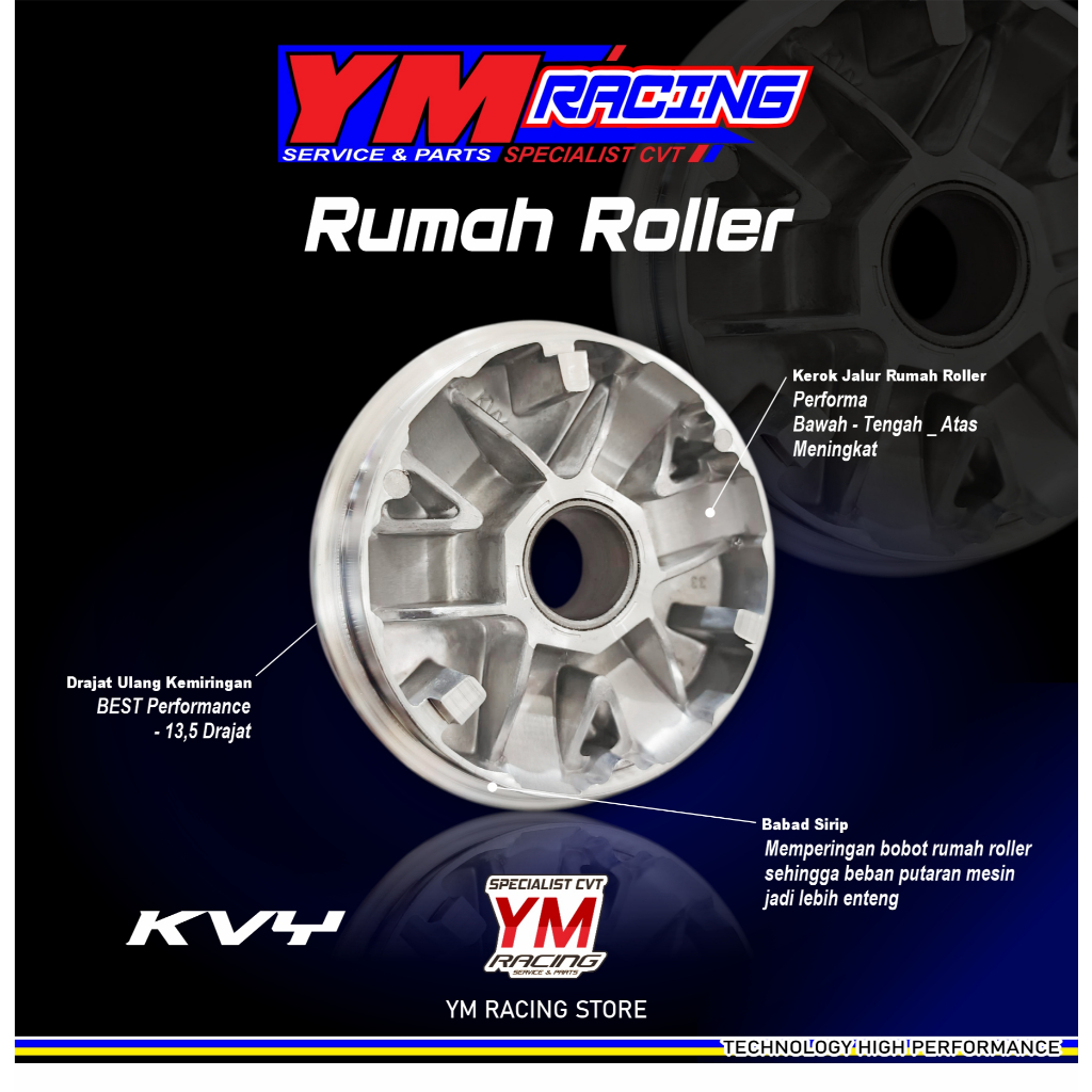 RUMAH ROLLER BEAT KARBU BUBUTAN KVY / RUMAH ROLLER RACING SCOOPY KARBU [ RUMAH ROLLER BIG PULLEY SPA