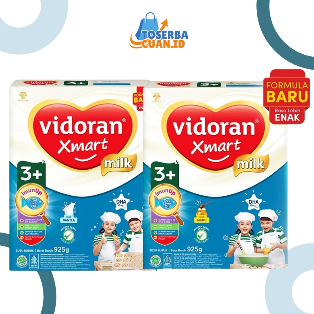 

Vidoran Xmart 3+ Vanila Madu 925gr Susu Formula vidoran