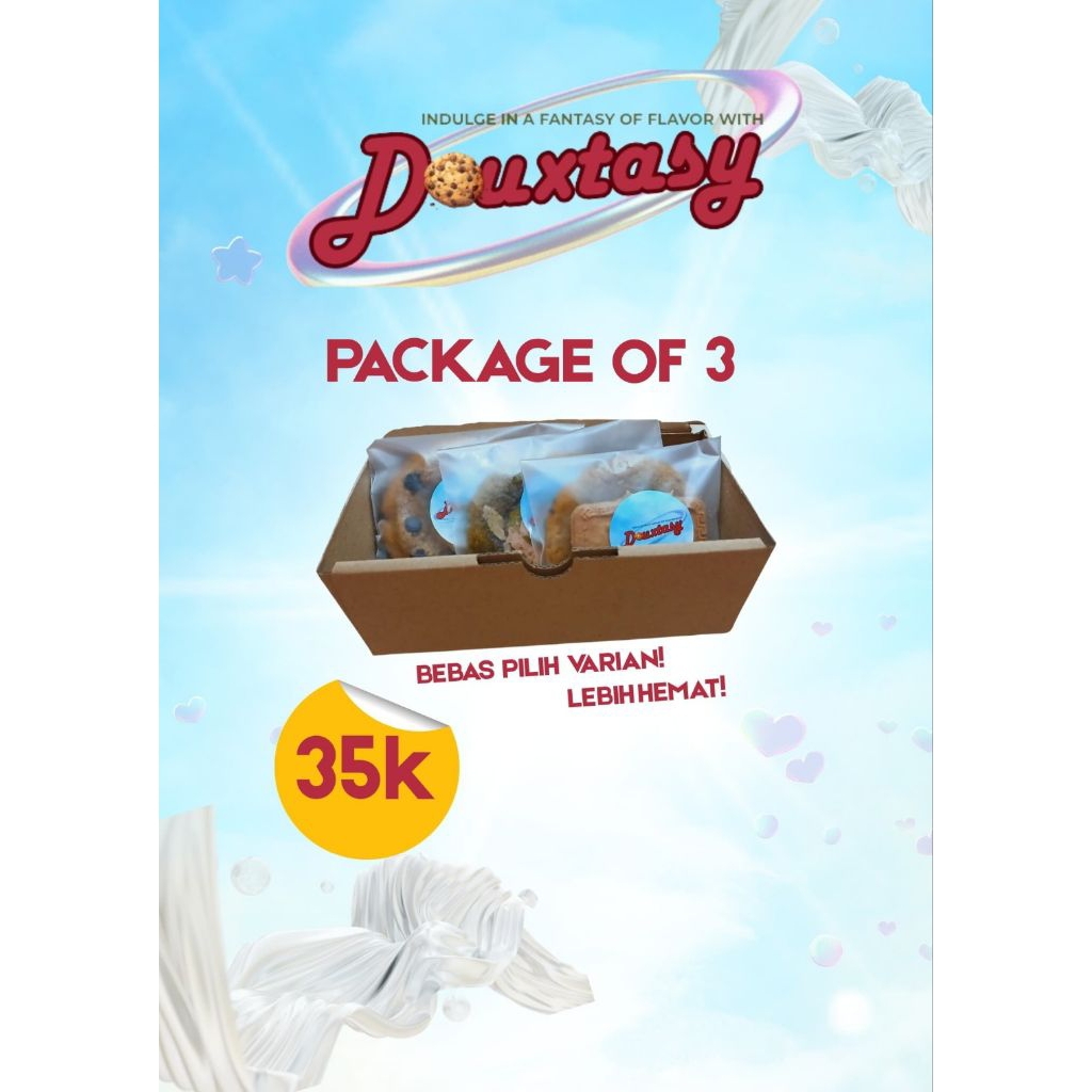 

Package of 3 Cooxtasy