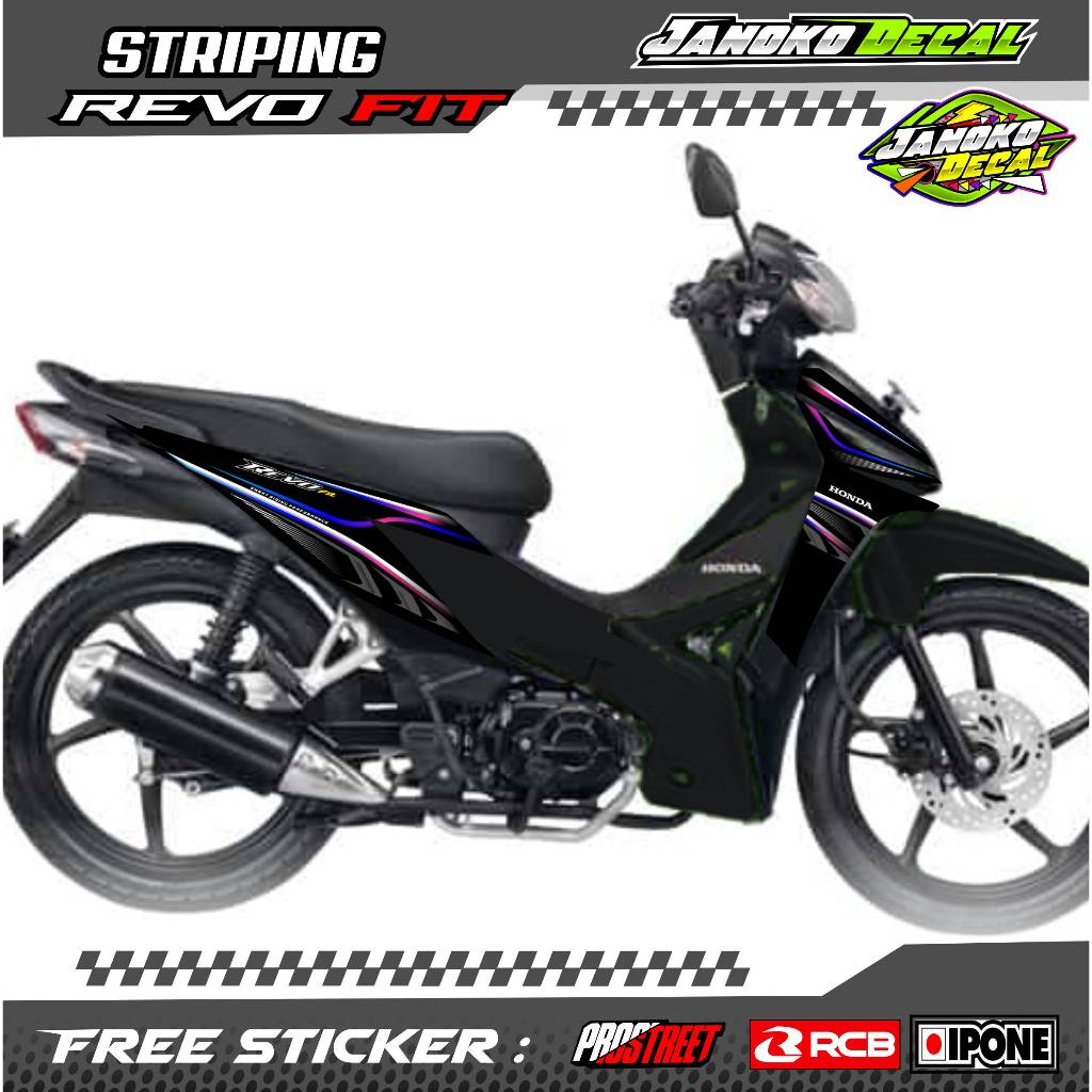 STRIPING VARIASI HONDA REVO FIT / STICKER LIST VARIASI MOTOR REVO FIT