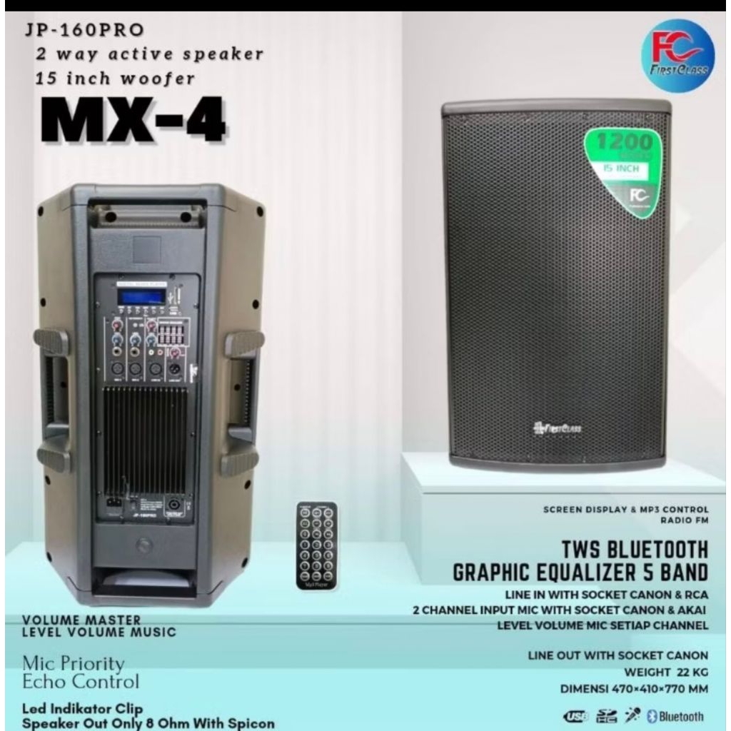 speaker firstclass MX-4 / speaker firstclass 15 inc aktif 1200 watt