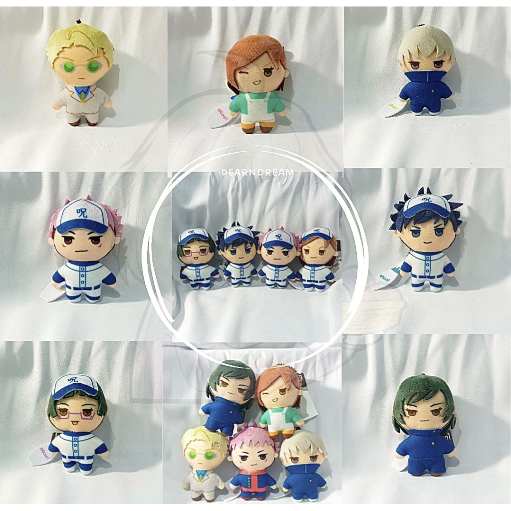 Plush Anime JUJUTSU KAISEN x Round 1 Mascot BaseBall | JJK | Nanami Itadori Megumi Nobara Bagcharm K
