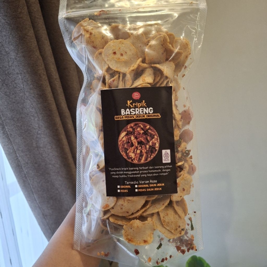 

Basreng Koin Pedas Daun jeruk