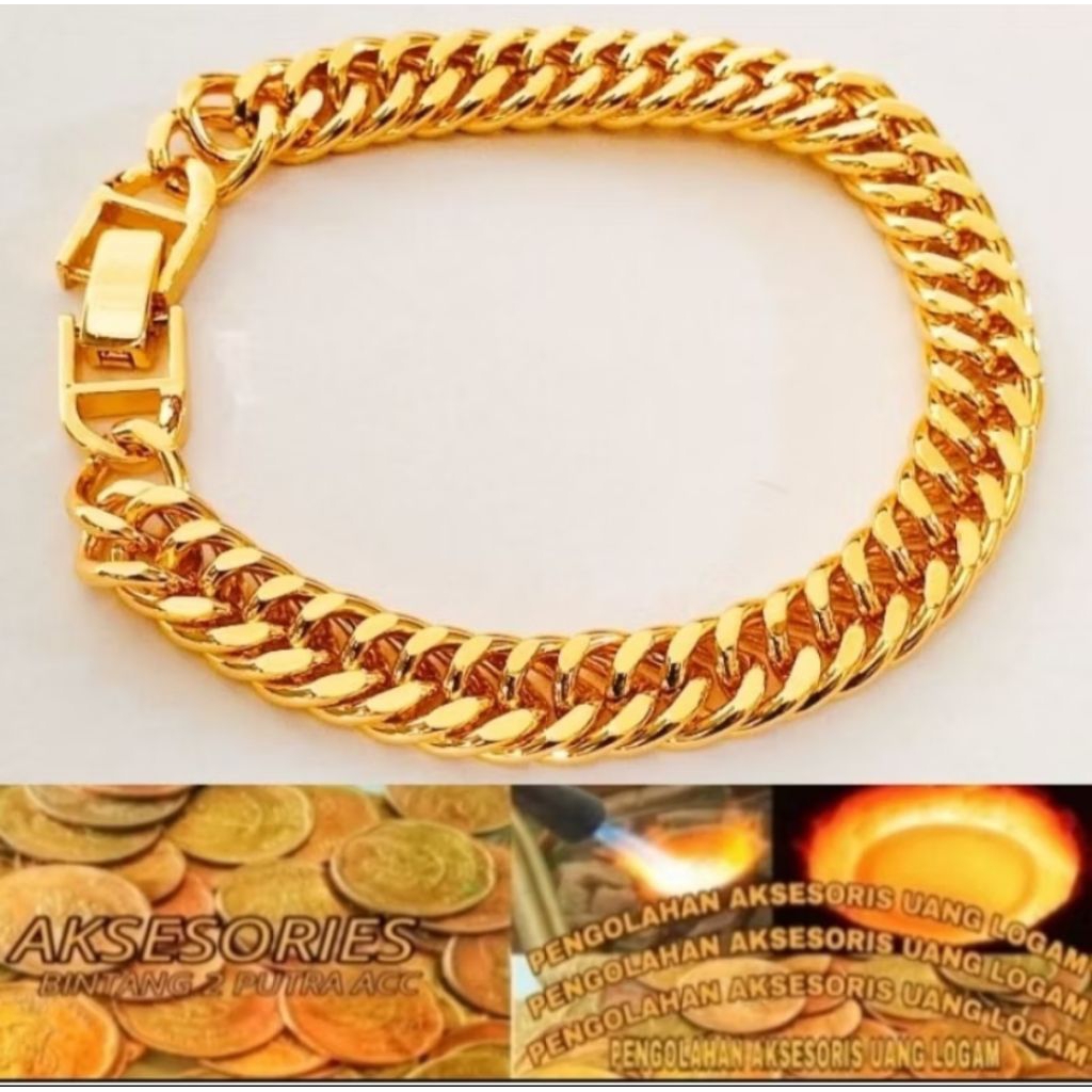 GELANG RANTAI PRIA WANITA KOIN PREMIUM