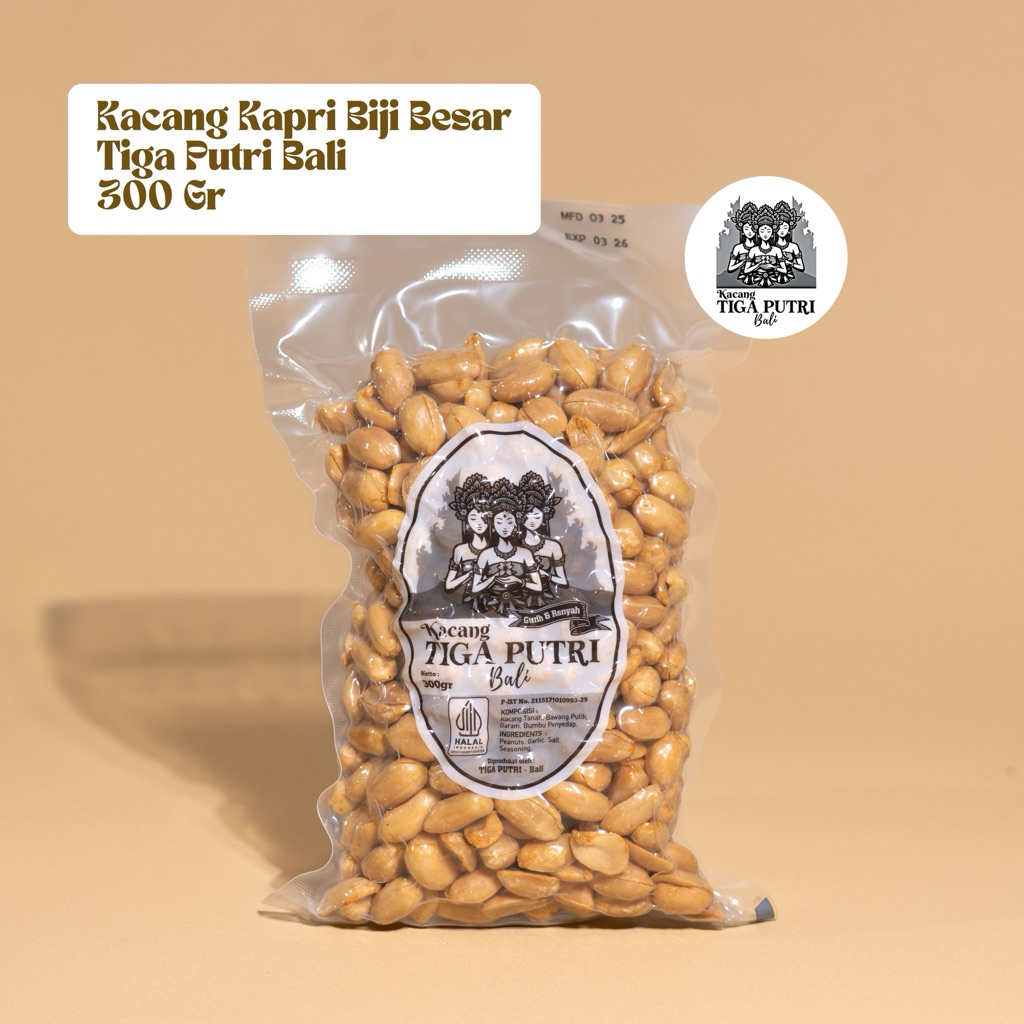 

Kacang Bali TIGA PUTRI 300 gr (KEMASAN VACUUM)