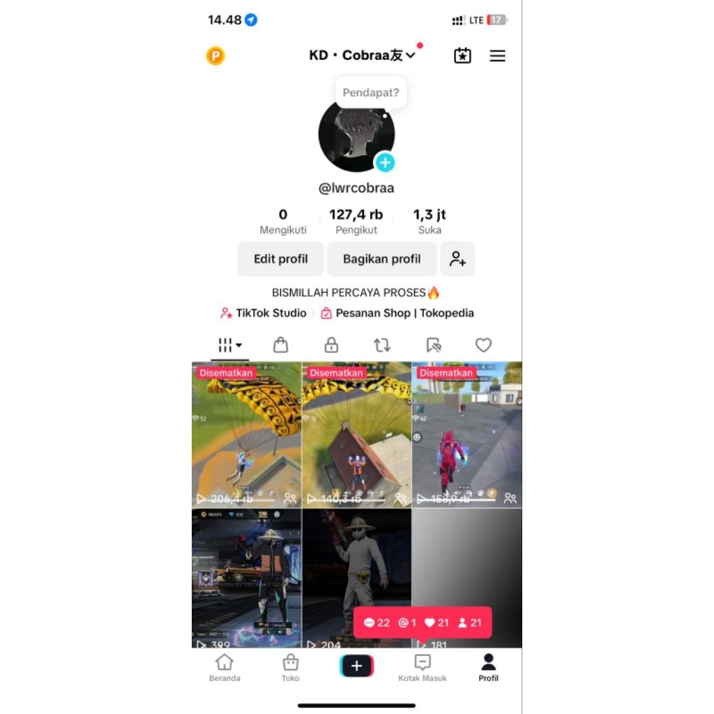 AKUN TIKTOK FOLLOWERS INDO