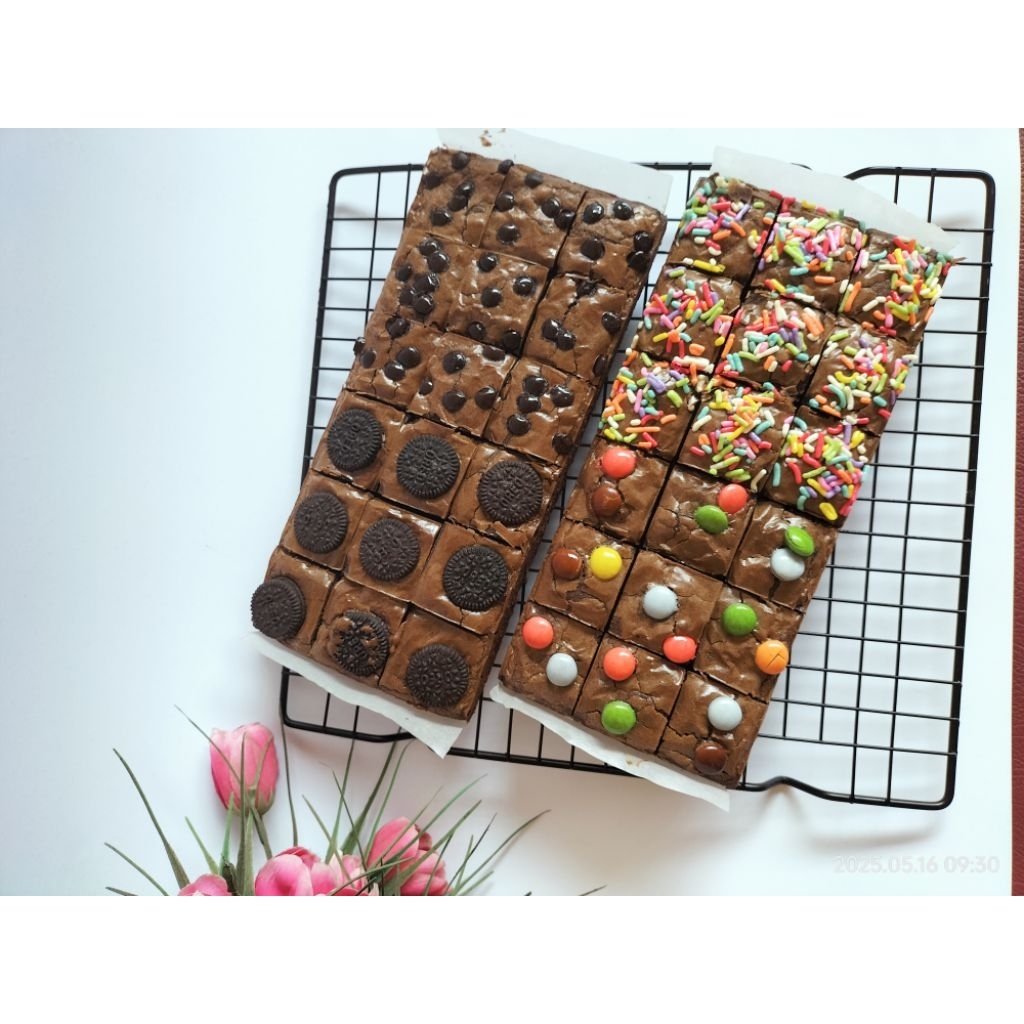 

Fudgy Brownies nyoklat lembut murah 22x10