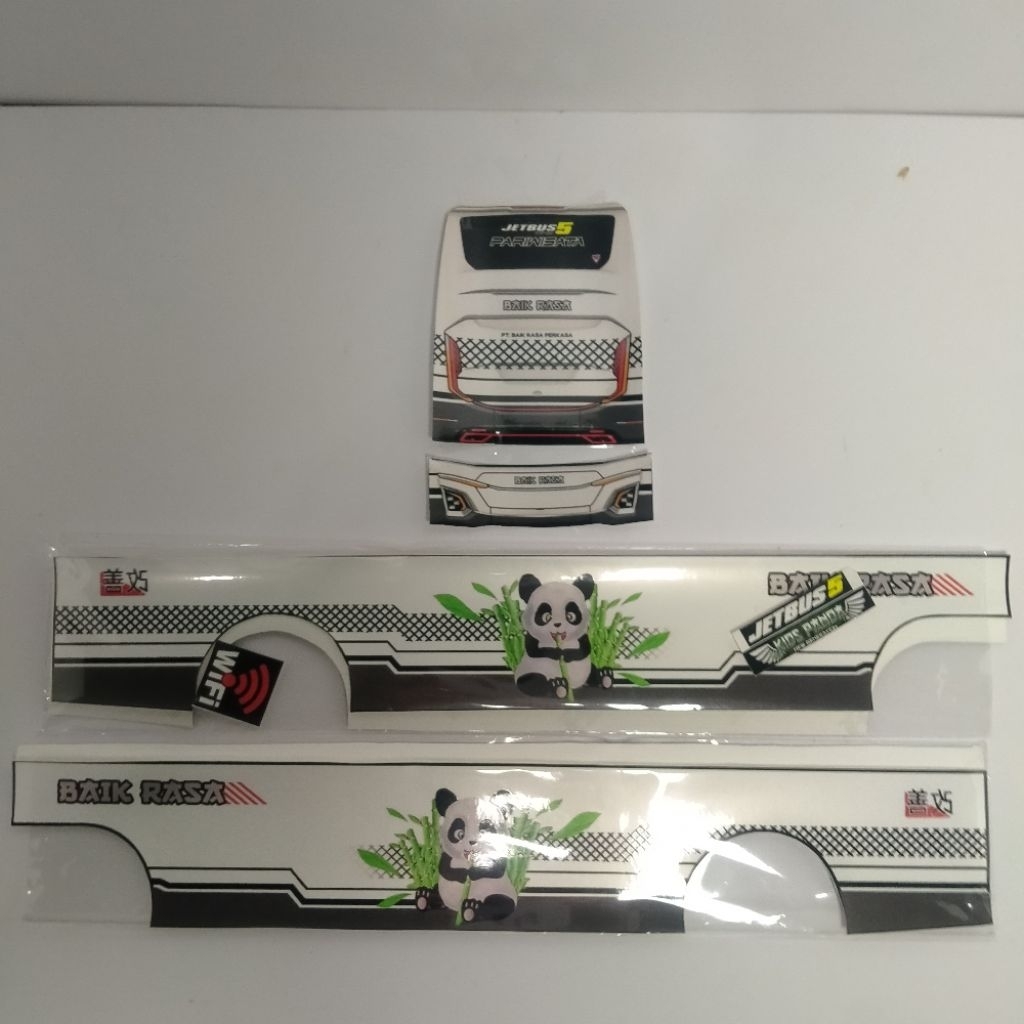 

Stiker livery Kids panda Baik Rasa V2 depan belakang