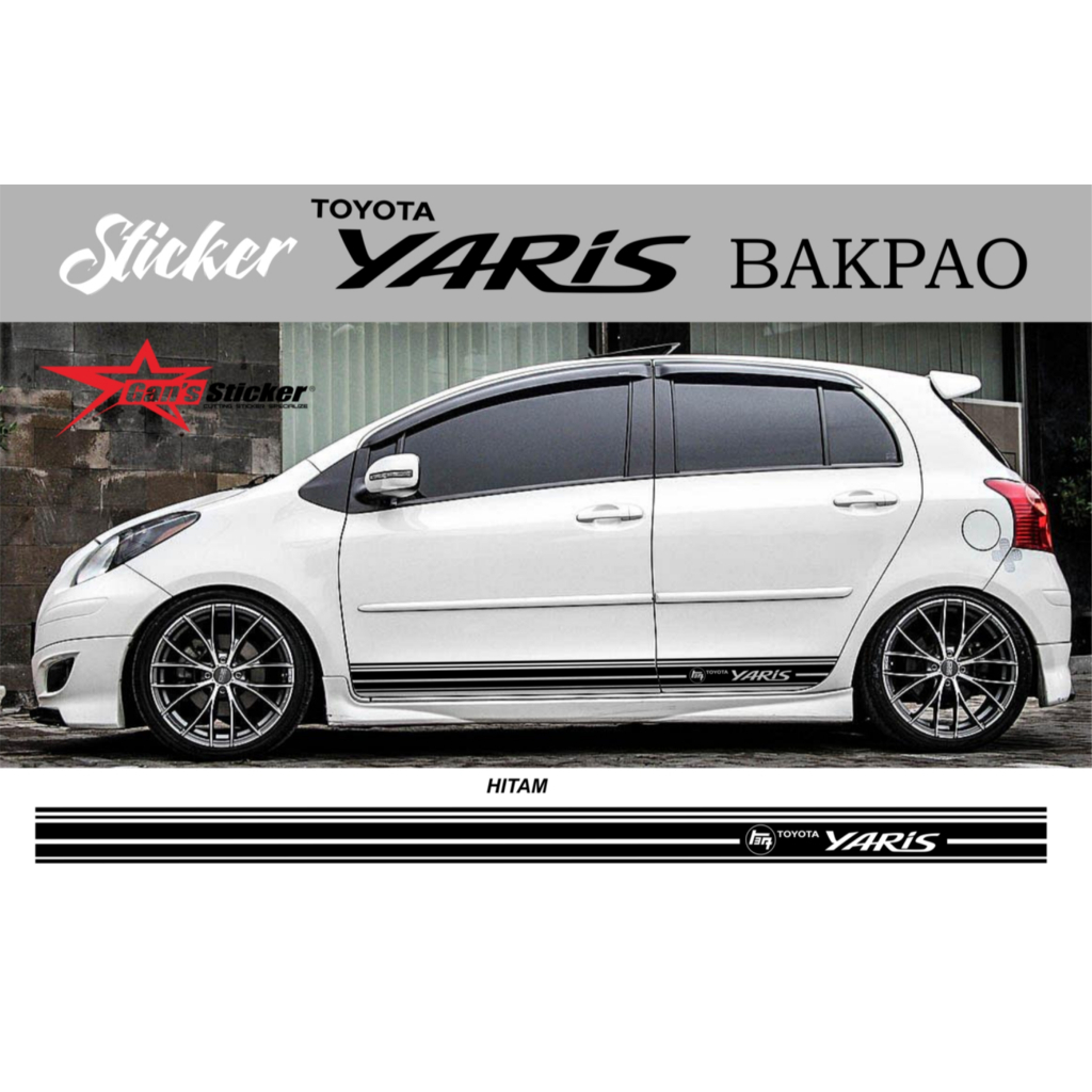 Sticker Cutting Toyota Yaris Bakpao Aksesoris Eksterior All New Toyota Yaris Bakpao