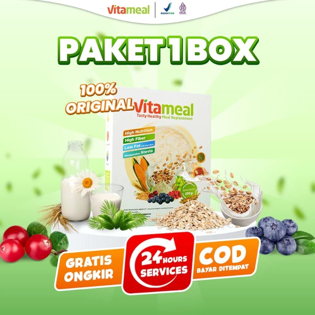 

Vita Meal - Vitameal Sereal Sehat Tinggi Gizi Bantu Mencegah Diabetes Dan Kadar Gula Darah