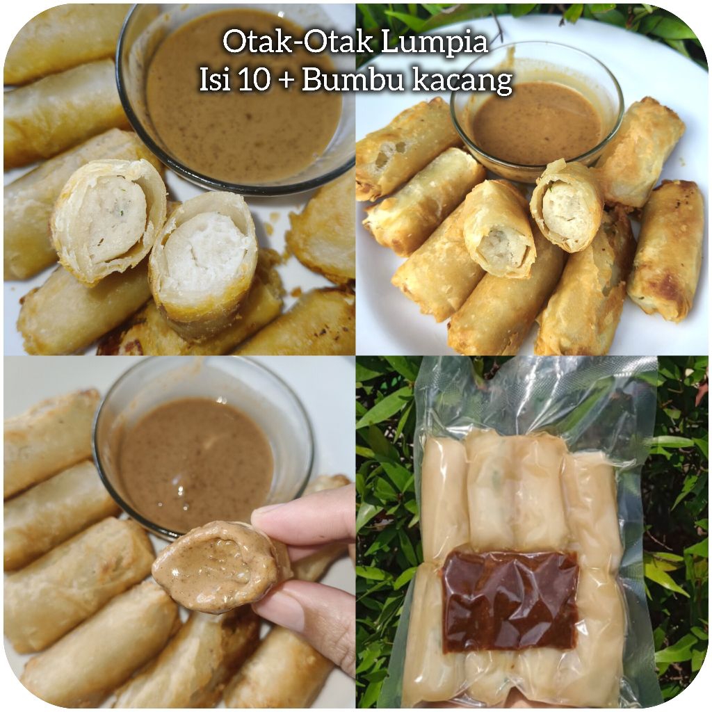 

OTAK-OTAK LUMPIA ISI 10 bonus bumbu kacang Frozen Food Halal