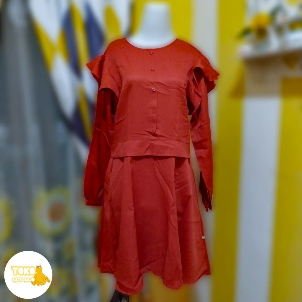 dress / tunik merah bata