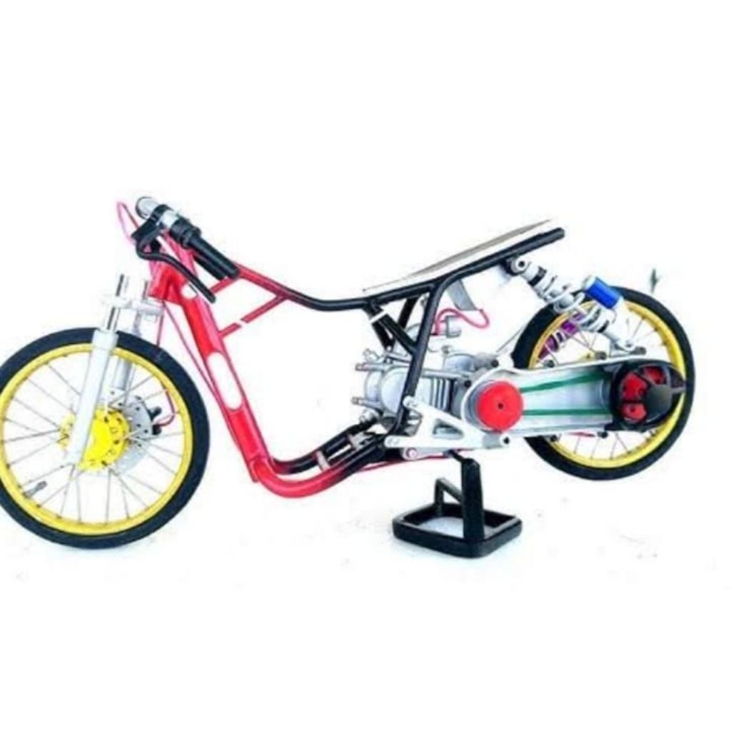 diecast miniatur Yamaha Mio soul modif drag