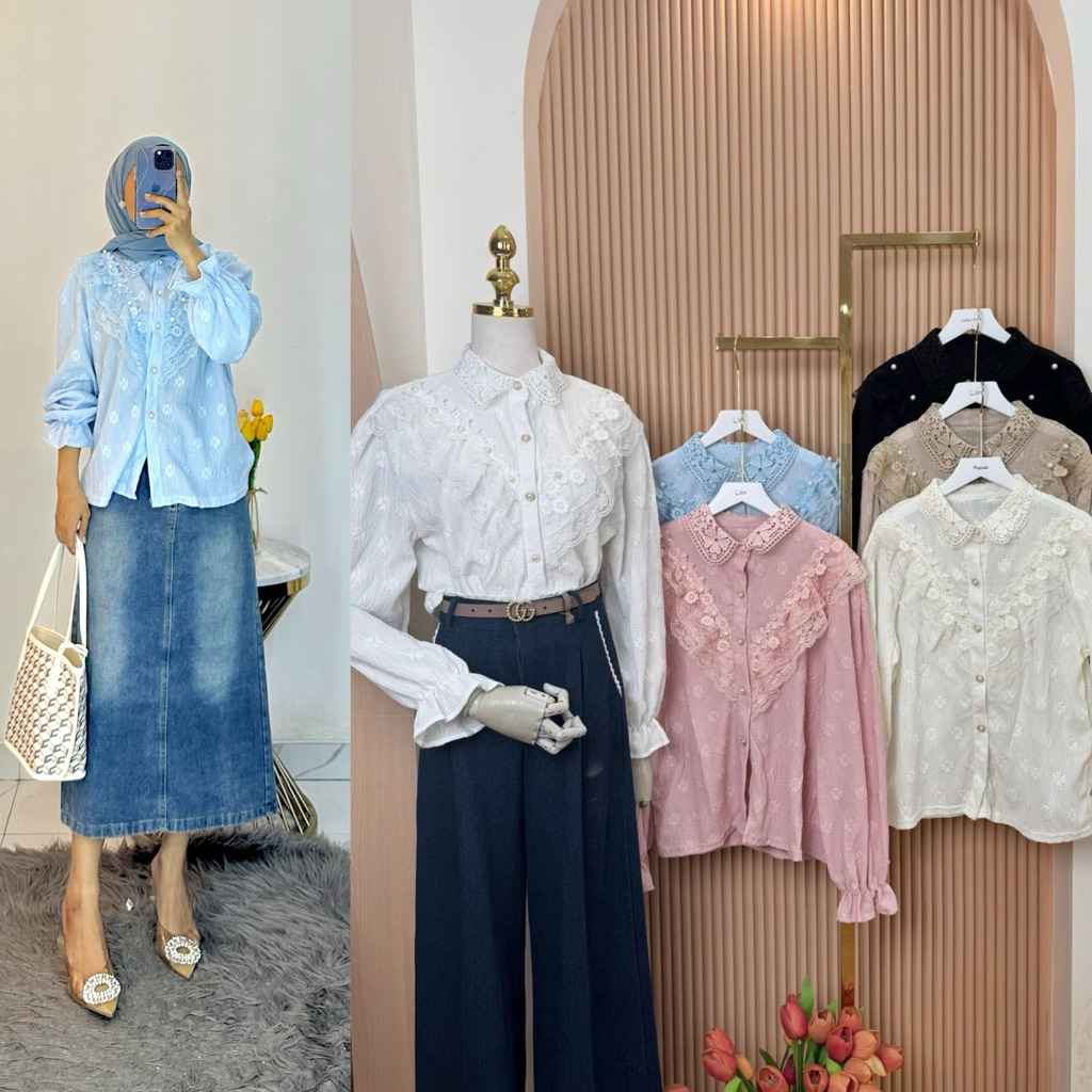 KEMEJA BANGKOK IMPORT BAHAN KATUN IMPORT PREMIUM BLOUSE IMPORT PREMIUM