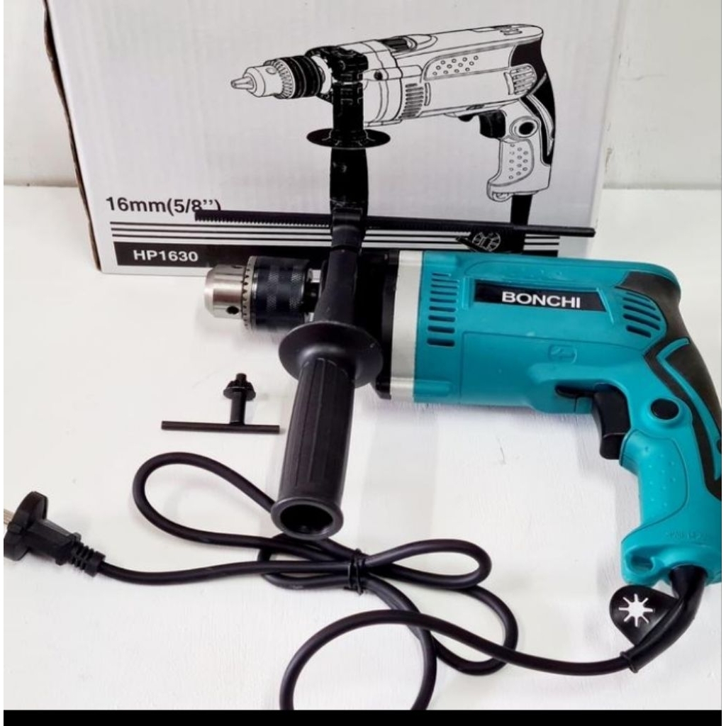 RSK HP 1630 Bor Listrik 16mm Tangan Beton Impact Drill Reversible Bolak Balik Mesin Bor Drill HP1630