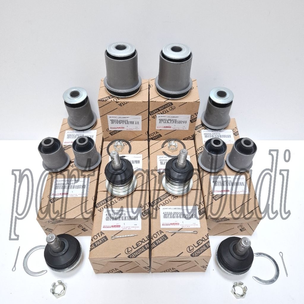 Ball Joint dan Bushing Arm Atas Bawah Komplit Toyota Innova Set 12pc