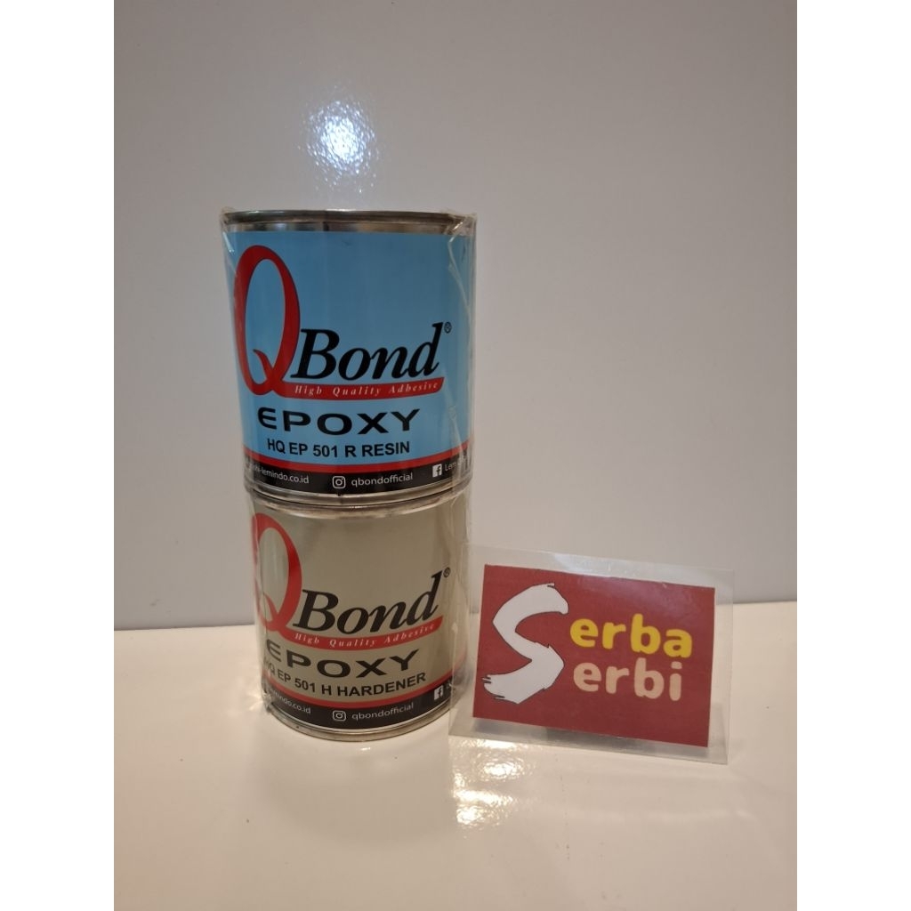 -/PASANG 170+170GR (KECIL) QBOND RESIN HARDENER-Lem perekat epoxy