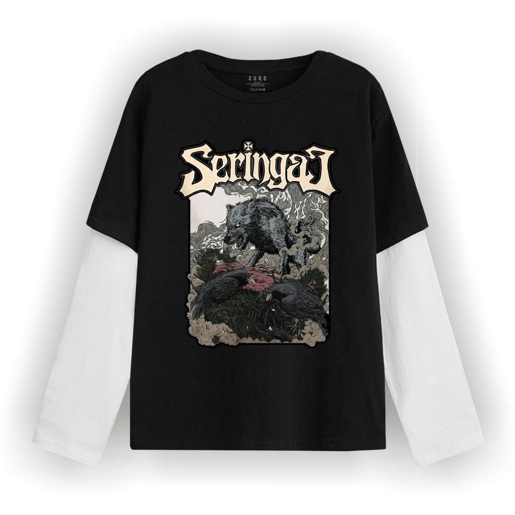 Arsic T-shirt Double layer Seringai Album long sleeve  kaos pria wanita