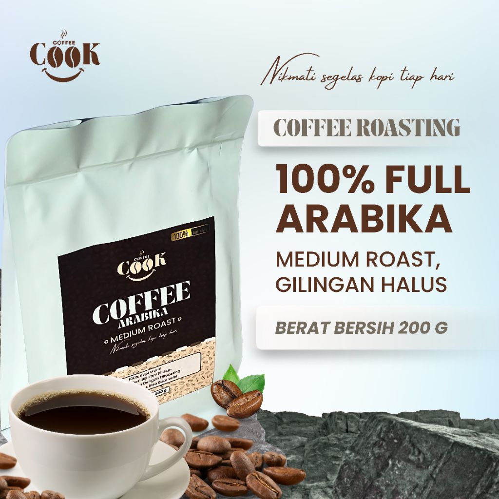 

COOK Coffee Arabika – 200g Kopi Bubuk