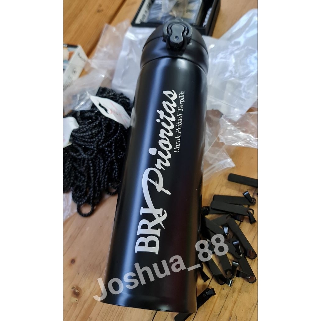 Tumbler Termos Custom Ukir Logo BRI Prioritas Bisa Pesan Gambar Logo Sendiri