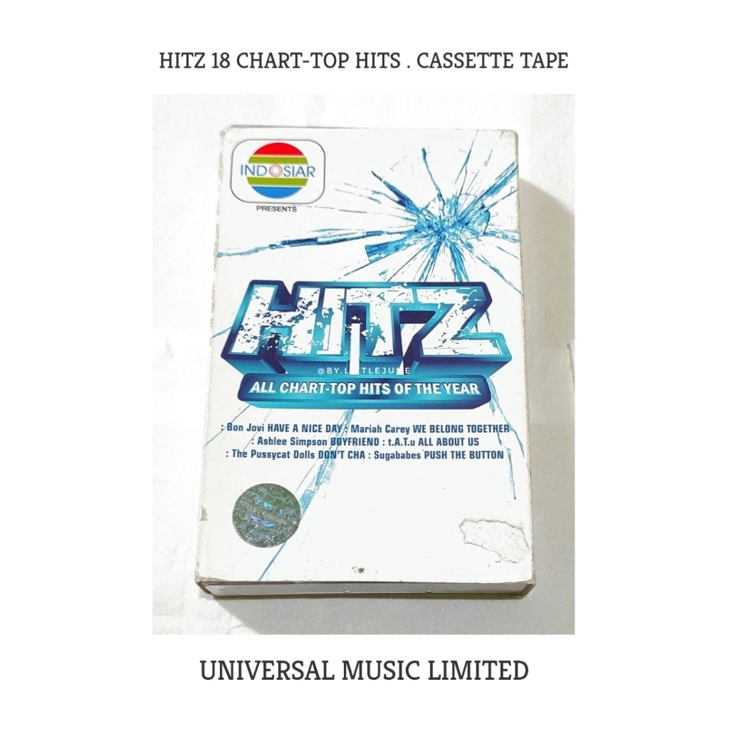 Preloved : HITZ 18 CHART-TOP HITS . Cassette Tape // Universal Music Limited / Kaset Pita Original /