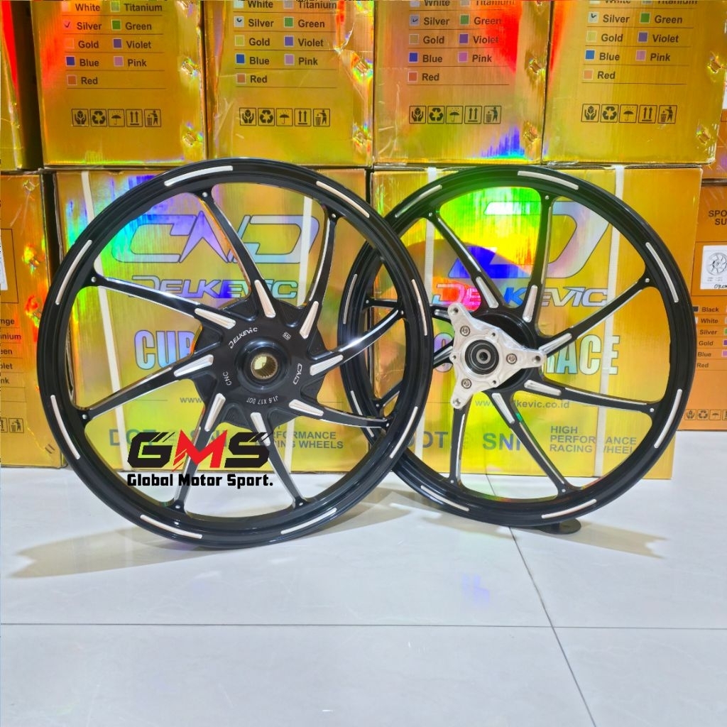 VELG DELKEVIC M8 RING 17 AEROX NEW AEROX OLD PLUQ AND PLAY AEROX MODIFIKASI VELG RACING CNC AEROX RI