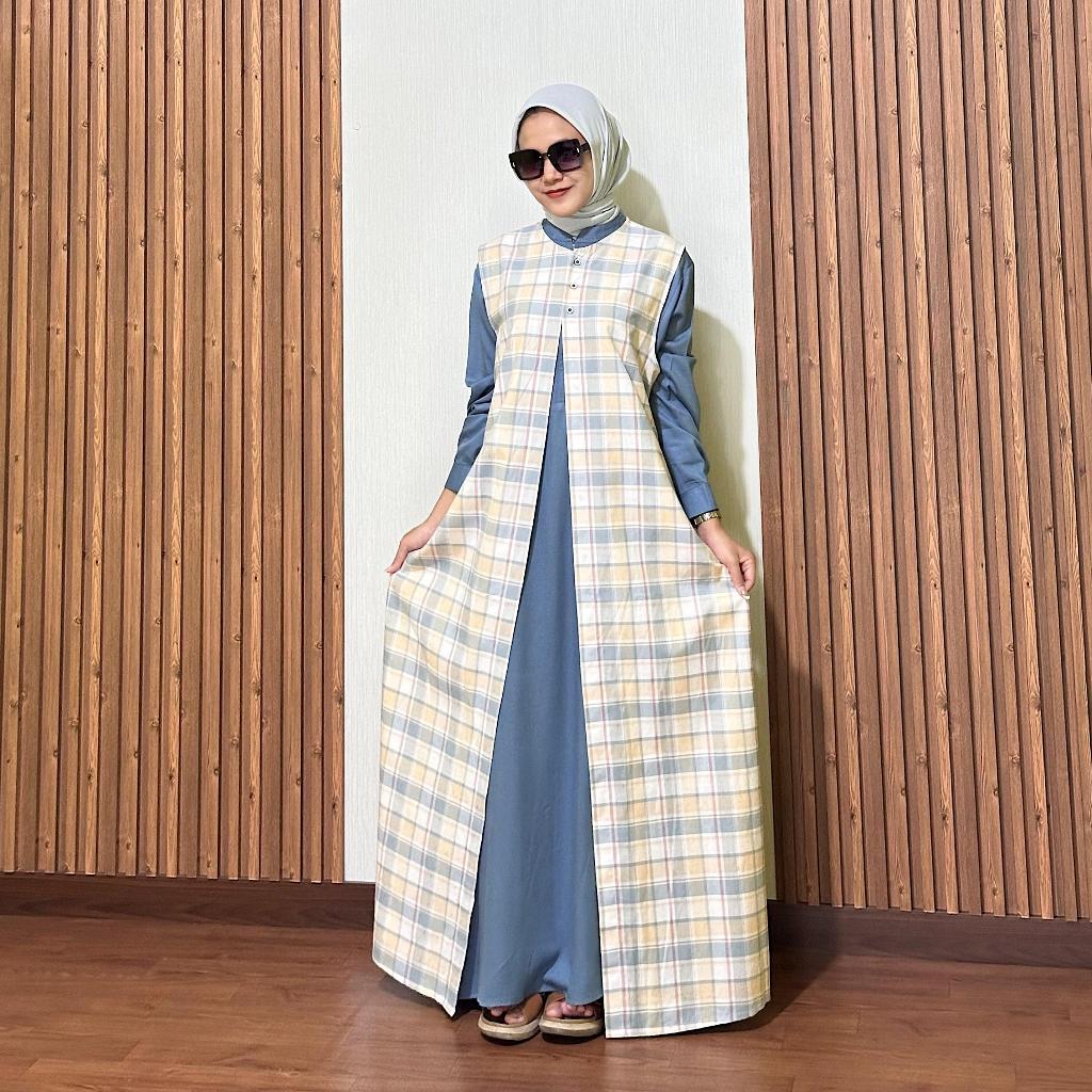 One Set Gamis Inner Outer Terbaru Zaurost Untuk Wanita Kekinian Lengan Panjang Nyaman Dan Cantik
