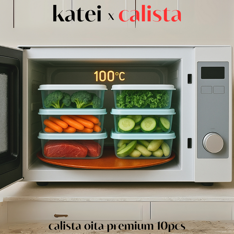 [ CALISTA ] TOPLES PLASTIK BENING OITA PUTIH ISI 10PCS TOPLES KULKAS SET WADAH PENYIMPANAN MAKANAN