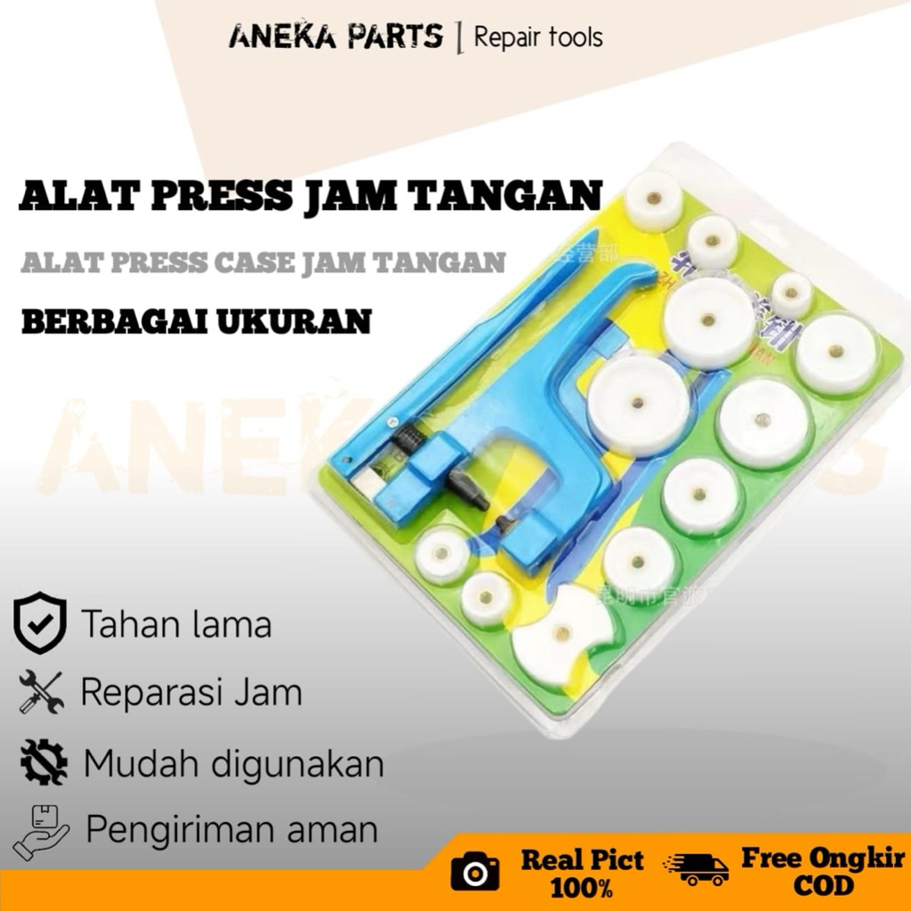 Alat press tutup belakang jam tangan, alat press case jam tangan