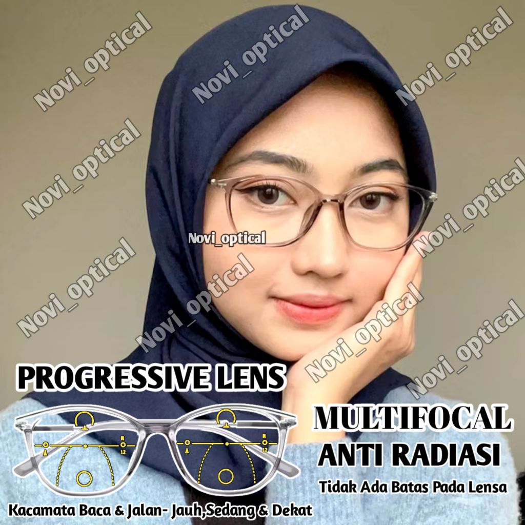 Kacamata Plus Baca Anti Radiasi | Kacamata PROGRESIF plus baca dan jalan | kacamata plus baca dan ja