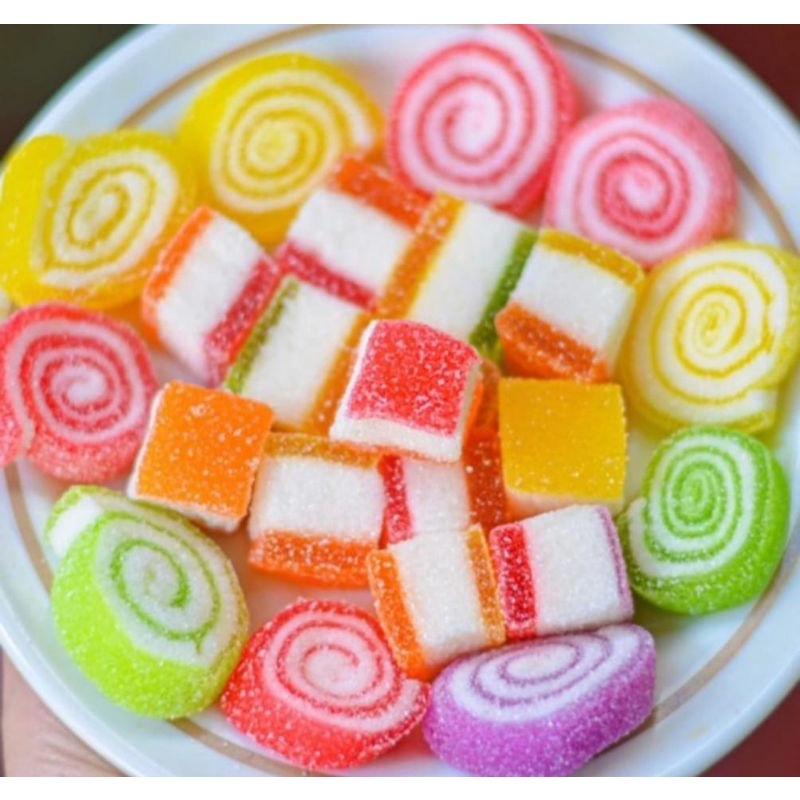 

Permen Jeli Thailand / Fruit Jelly Roll Candy / Jelly Rol Lingkaran Circle 1 kg