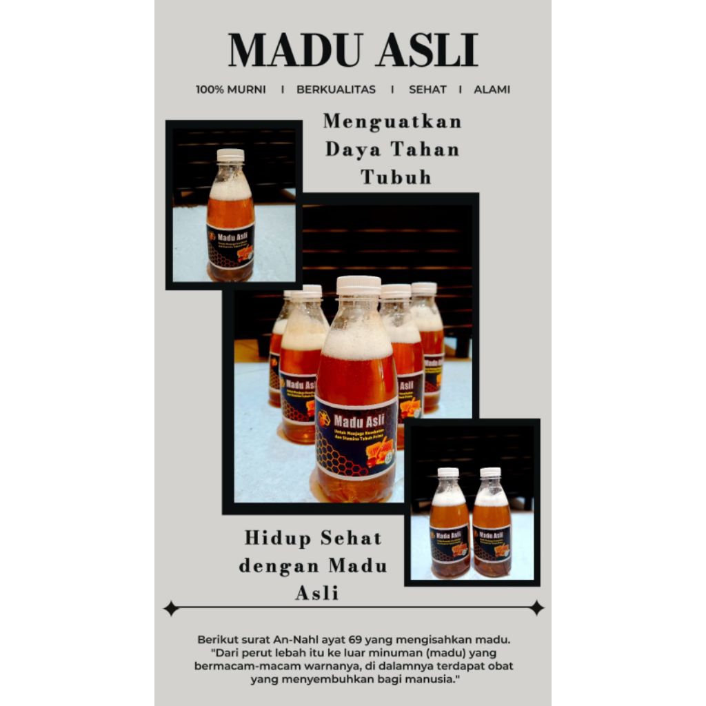 Madu Asli untuk kesehatan dan daya tahan tubuh