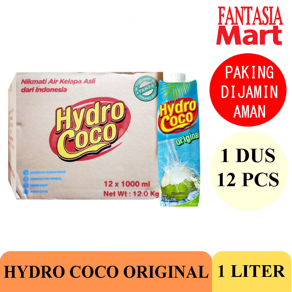 

HYDRO COCO 1000ml DUS 12 PCS FANTASIA DENGAN PAKING AMAN