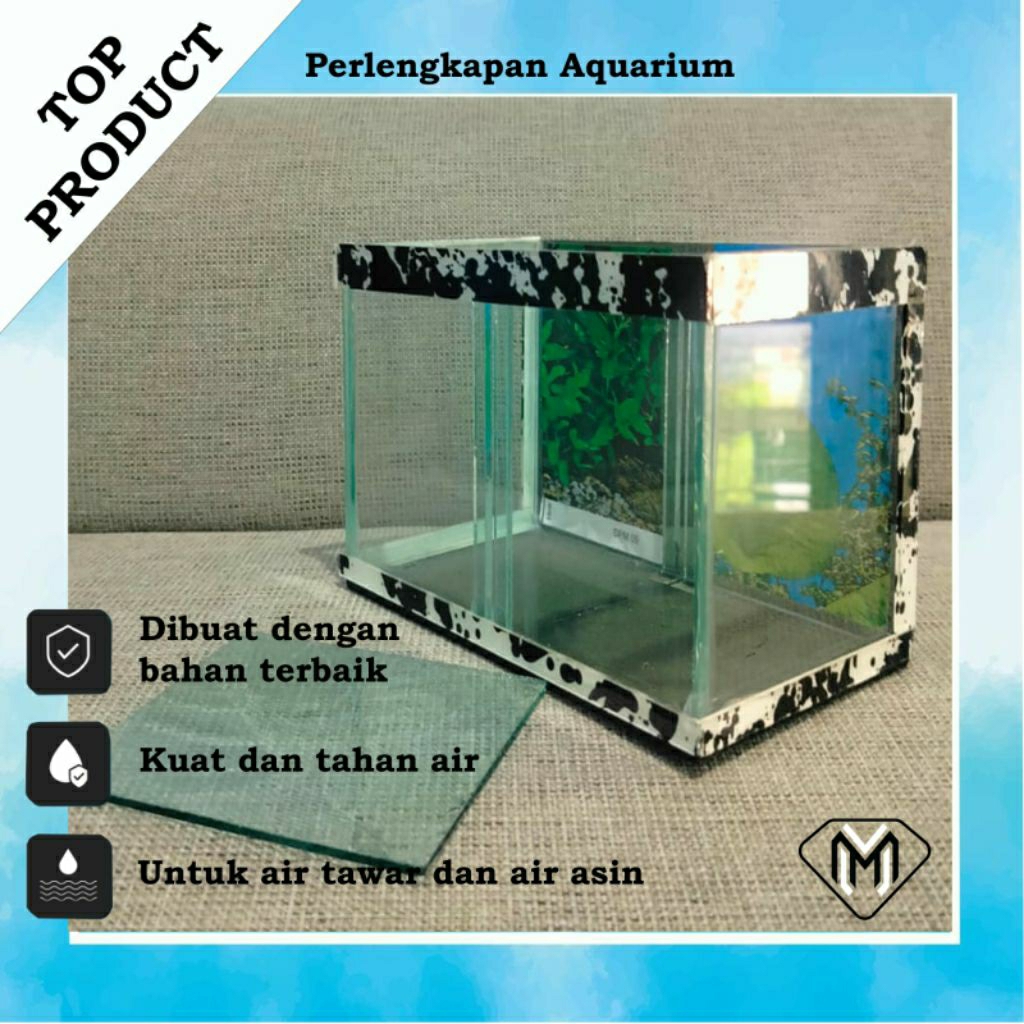 AQUARIUM BREEDING BOX 2 SEKAT / AQUARIUM IKAN CUPANG HIAS GUPPY / SOLITER AQUARIUM KACA TEMPAT CUPAN