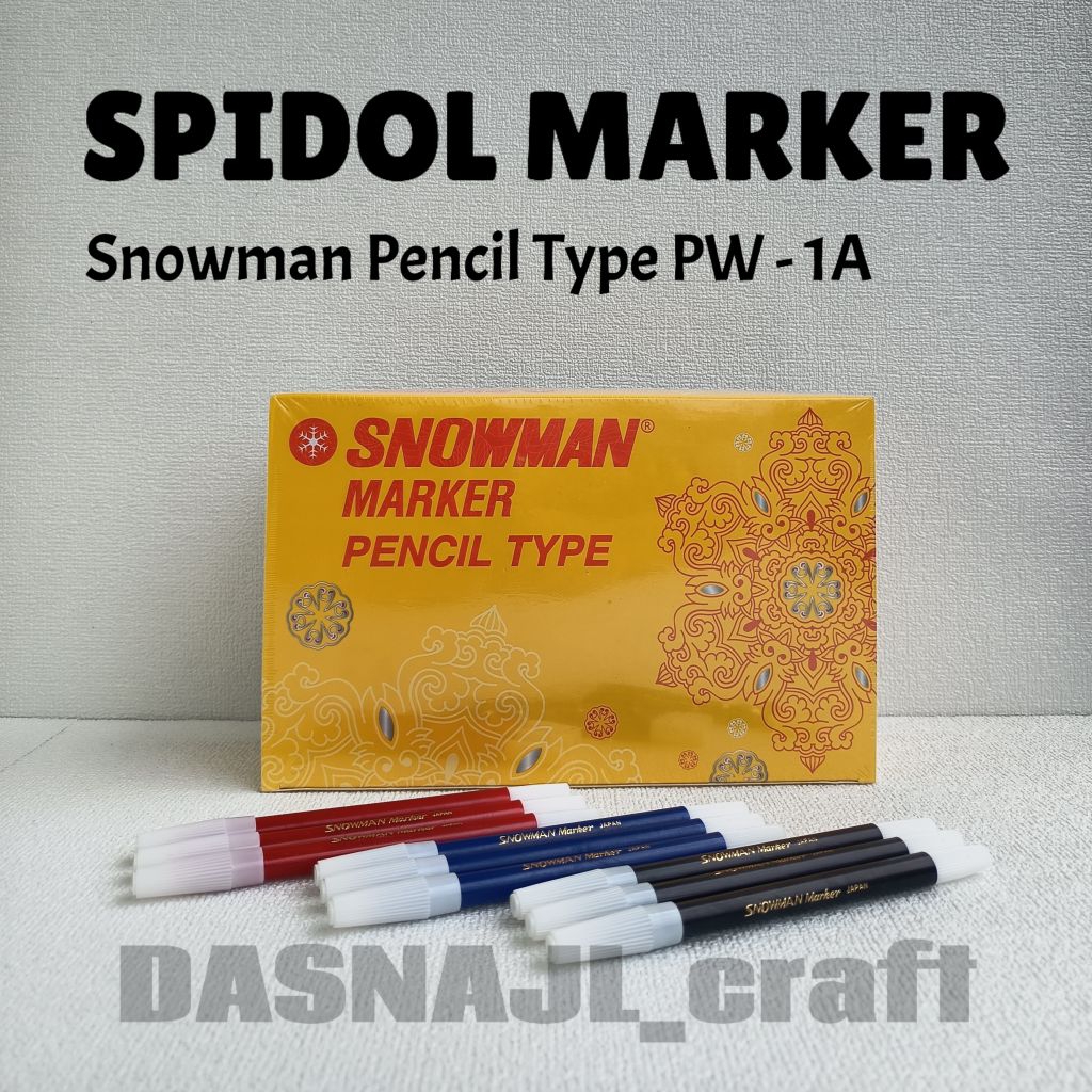 

( 1 pcs ) Spidol Kecil Snowman PW 1A Snowman Marker PW 1A Pencil Type