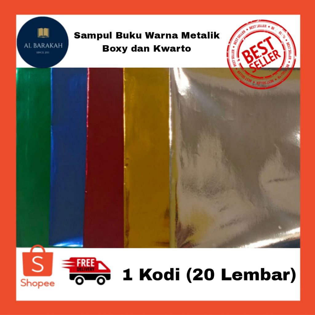 

1 Kodi ( 20 Lembar ) !!! Sampul Buku Warna Metalik Boxy dan kwarto / Bigboss / Campus / kampus Sampul buku Warna warni Sampul buku warna Silver / Boxy Kwarto / Bigboss ukuran sampul / sampul Kertas Metalik / sampul gold silver merah biru hijau metalik