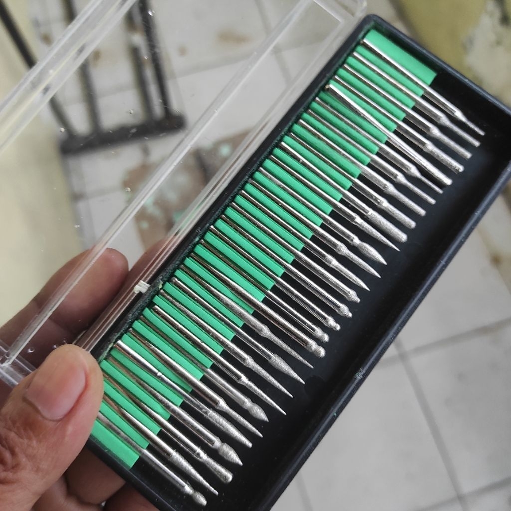mata bor intan mini set 30 pcs bor ukir 3mm mata diamond tuner ukir mata bor mini set tuner