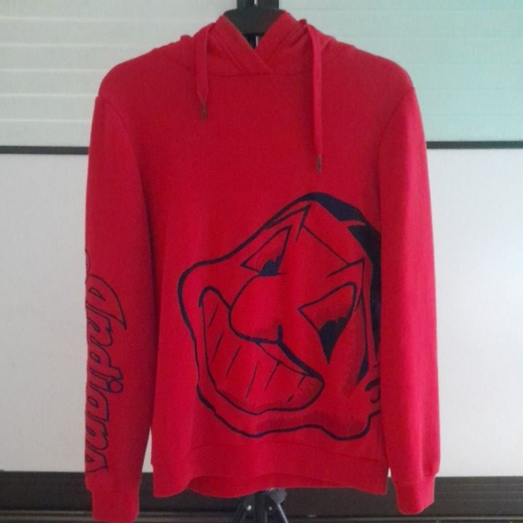 hoodie MLB indian  2nd big logo bordir langka