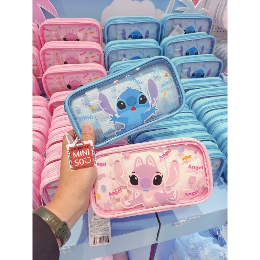 

MINISO Stationery Case / Kotak Pensil DISNEY STITCH Collection (20x10x5cm) STITCH / ANGEL