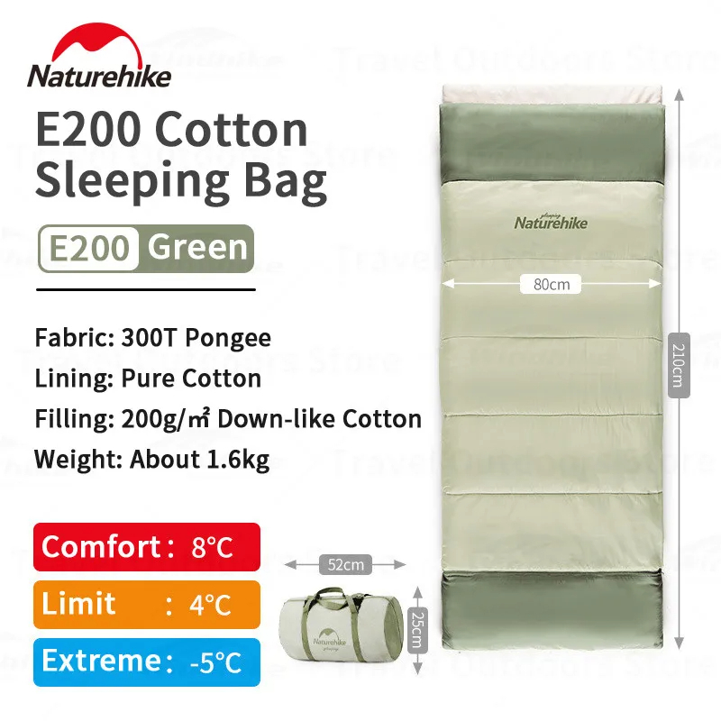 SLEEPING BAG E200 NATUREHIKE NH20MSD01