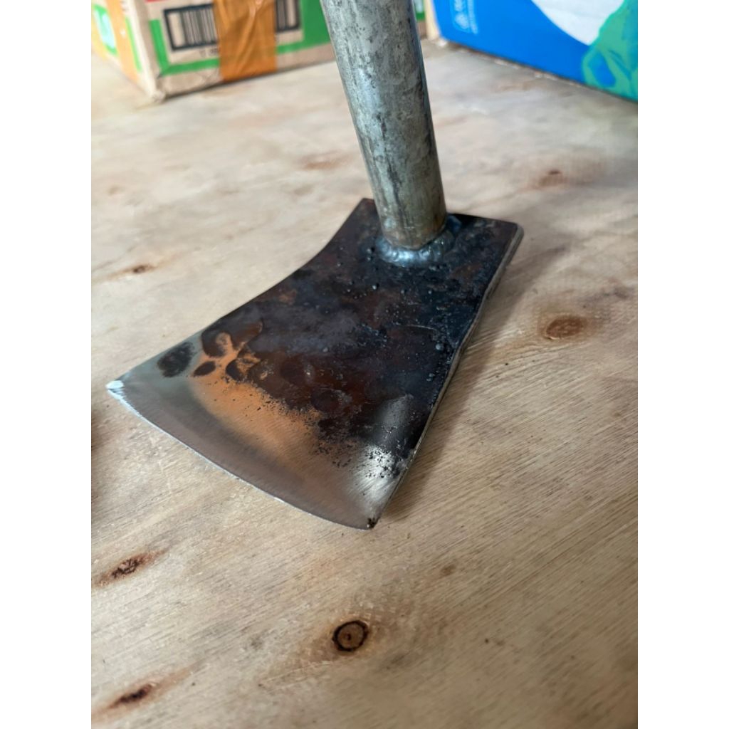 Wangkil Baja Per Asli Tebal 1cm/ Cangkul Tanah Kecil Anti Copot/ Petel Kayu/ Wangkil Serbaguna