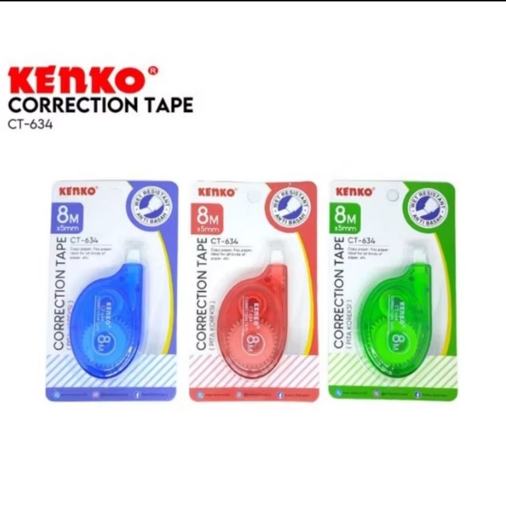 

Tipe Ex Roll / Tip Ex Kertas / Correction Tape CT 634 Kenko