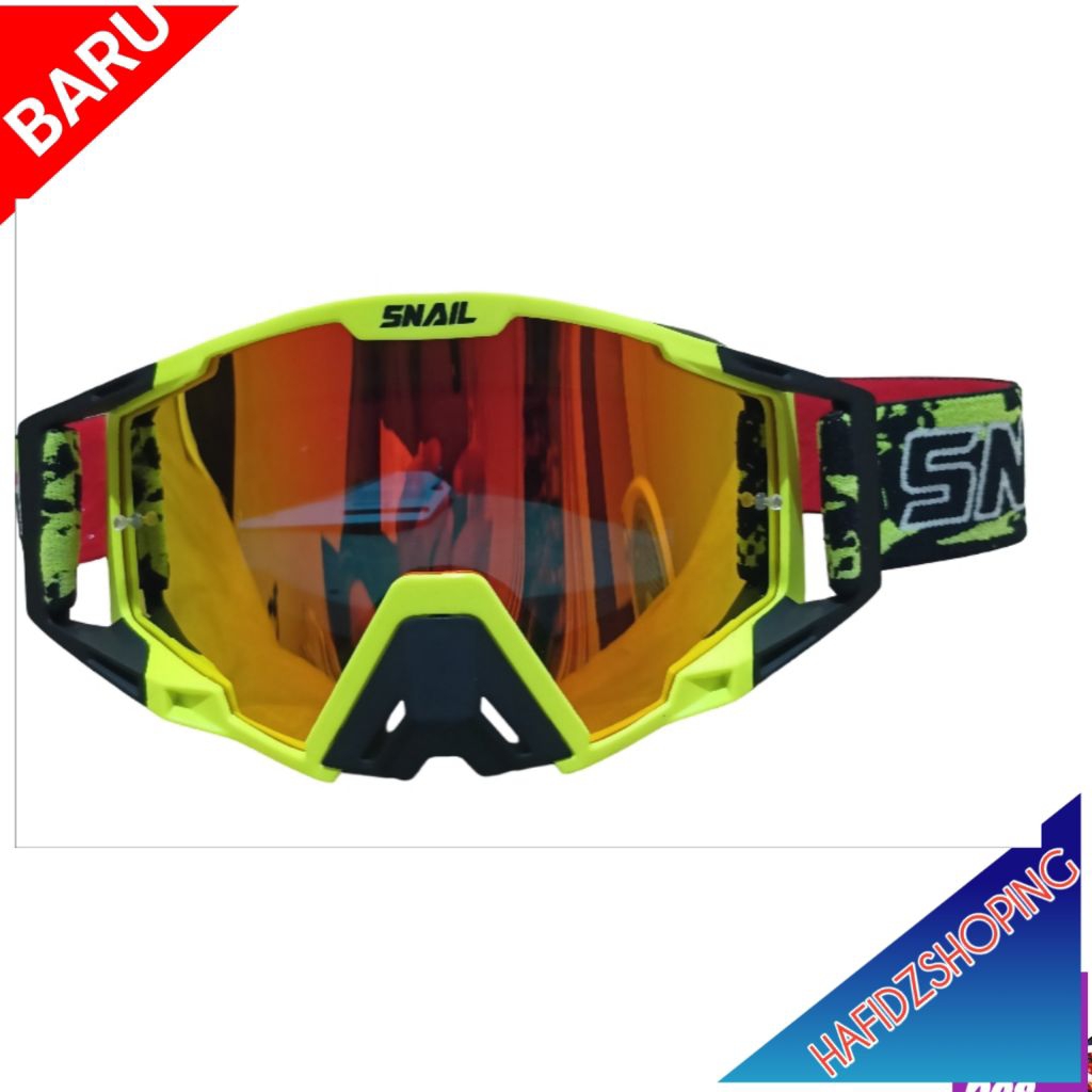 KACAMATA HELM CROSS GOGGLE SNAIL MX36 MX40  KACA TRAIL ANTI EMBUN ANTIFOG GLASS