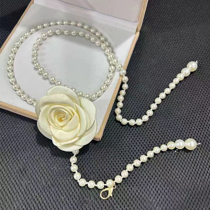 Ikat Pinggang Mutiara Camellia Tali Pinggang Mutiara Belt Mutiara Pinggang Belt Rantai Mutiara