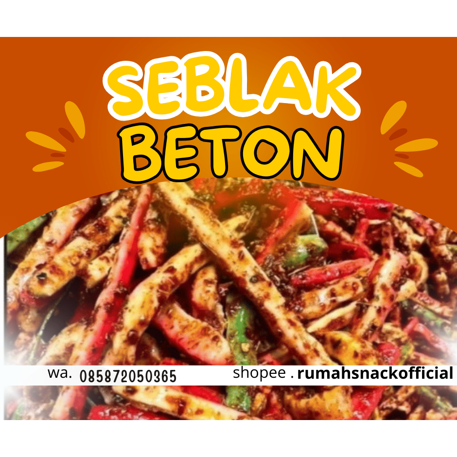 

Seblak Beton Rumah Snack - Krupuk Seblak Beton Pedas Nampoll 1kg