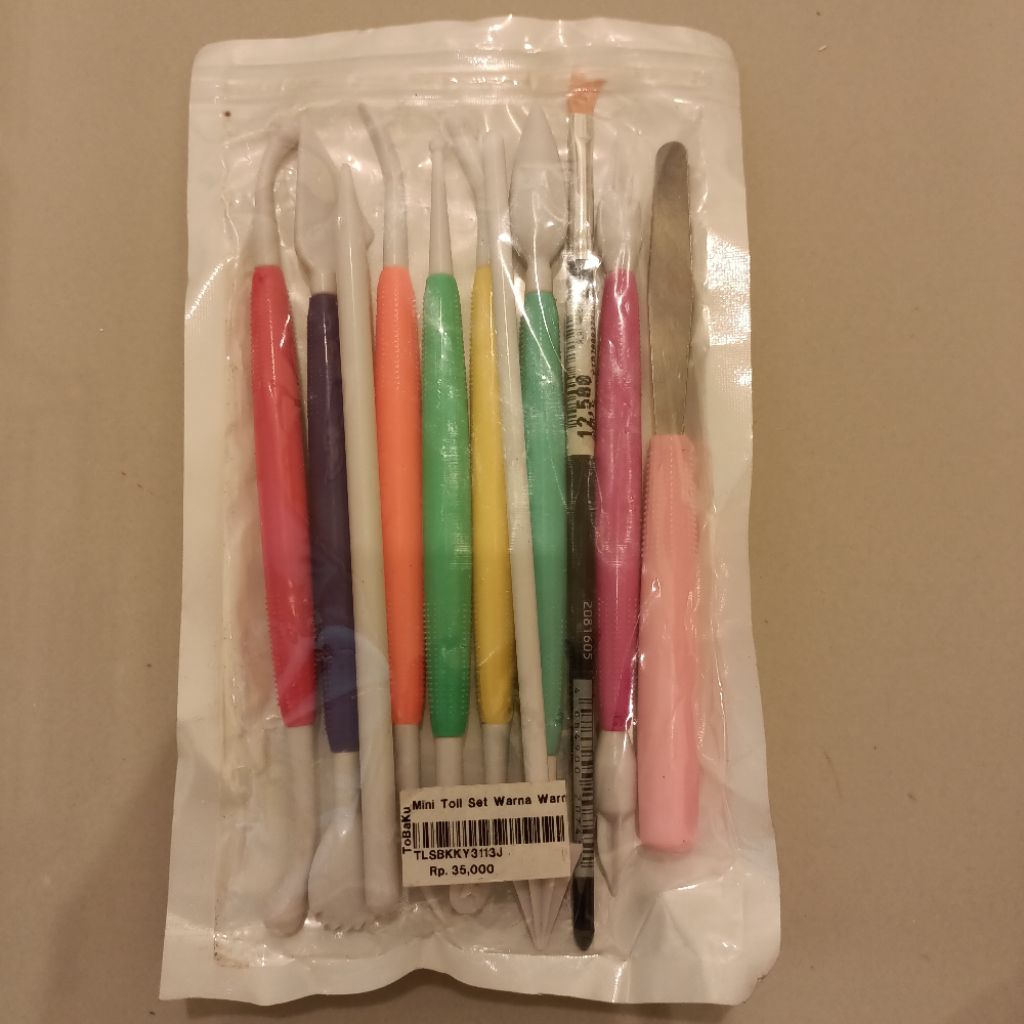 

Clay tools modelling tools mini tools set warna warni 1 set isi 10 pcs