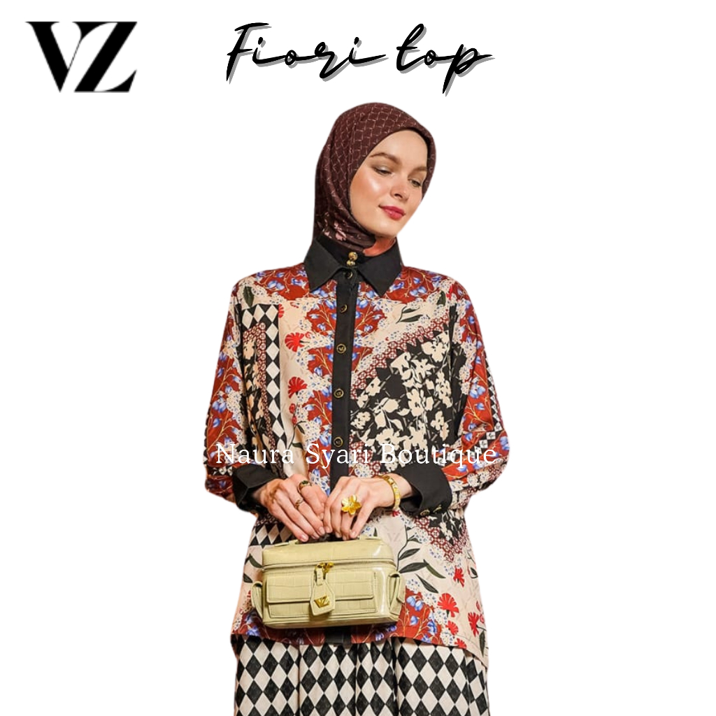 Vivi Zubedi Fiori Top / Kemeja Atasan vivizubedi  Fiori / VZ FIORI TOP