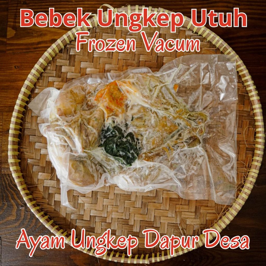 KIRIM INSTAN JOGJA - Frozen Vacum Bebek Ungkep Utuh + Sambal + Lalapan - Ayam Ungkep Dapur Desa